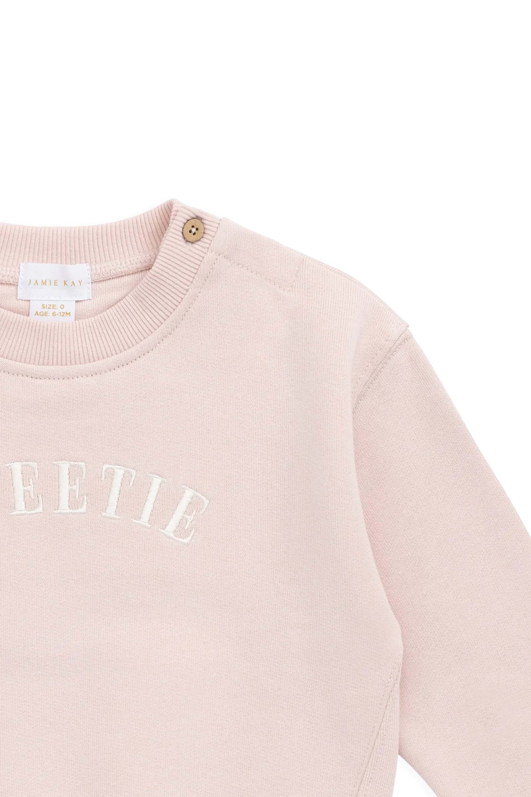 Organic Cotton Rhea Sweatshirt - Cloud Pink Sweetie