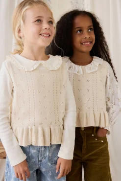Organic Cotton Rib Adelaide Top - Parchment