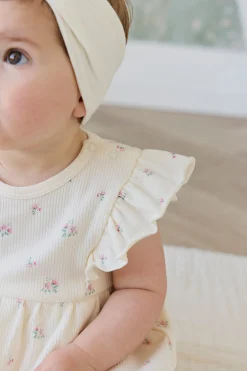 Organic Cotton Rib Elianna Playsuit - Emma Whisper