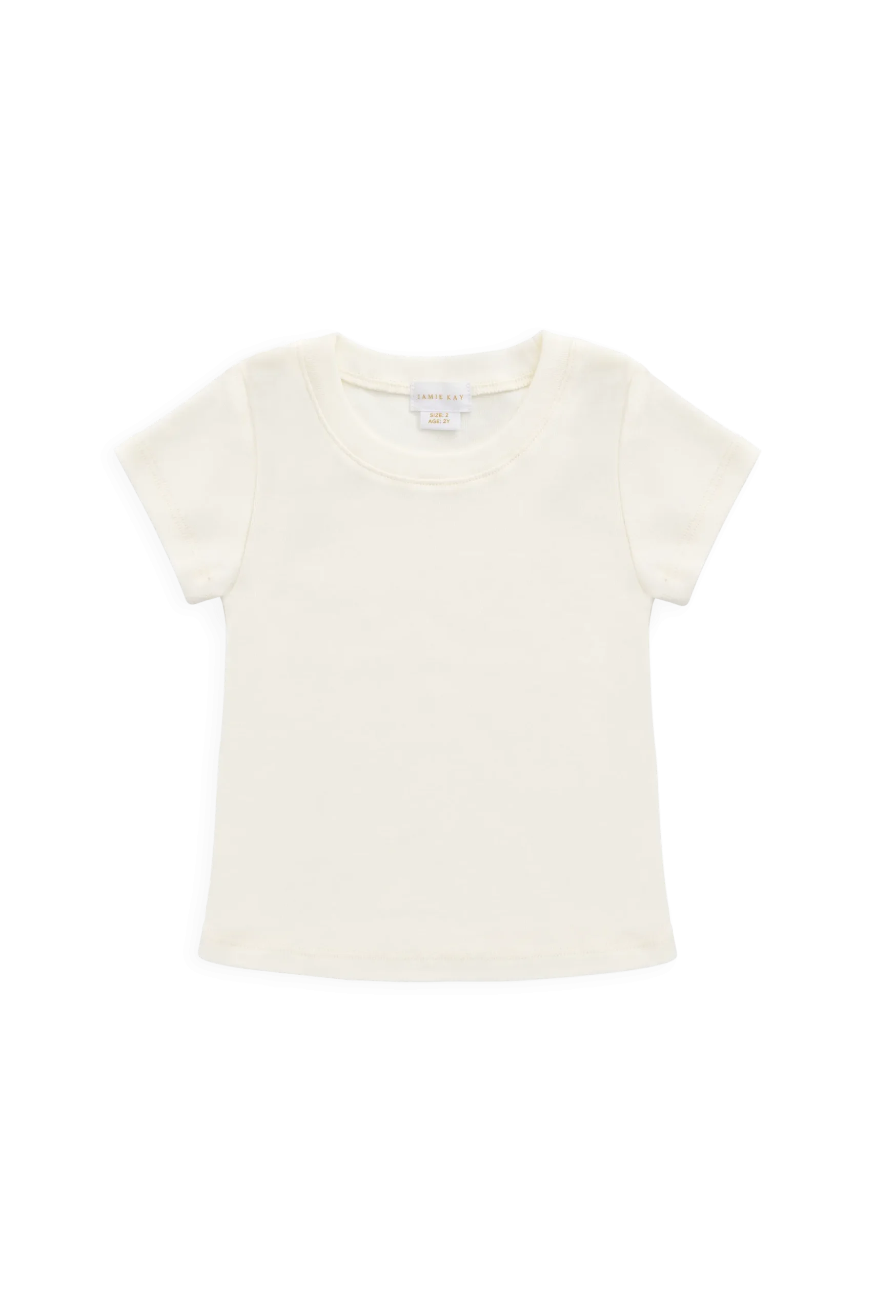 Organic Cotton Rib Helene Tee - Parchment