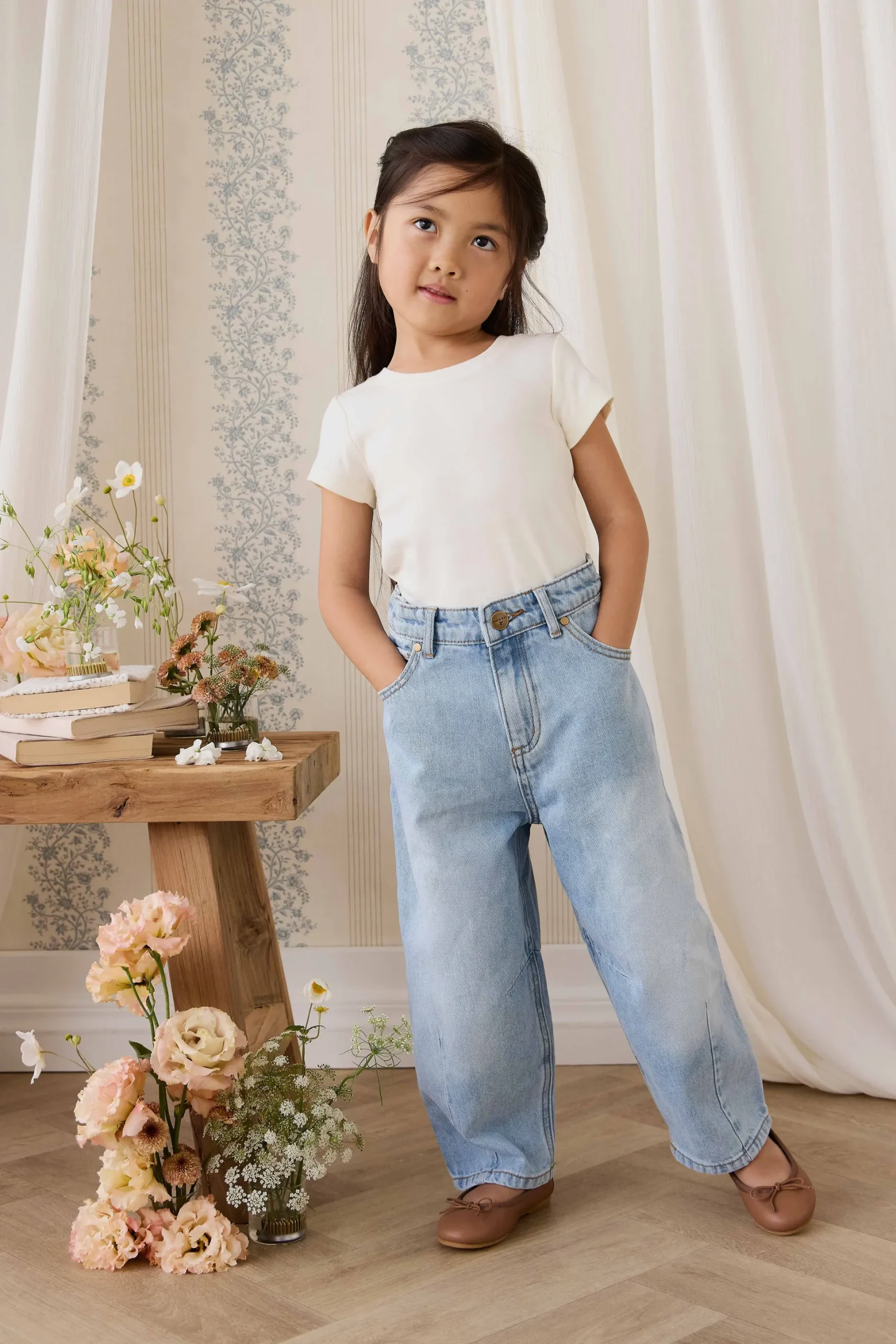 Organic Cotton Rib Helene Tee - Parchment