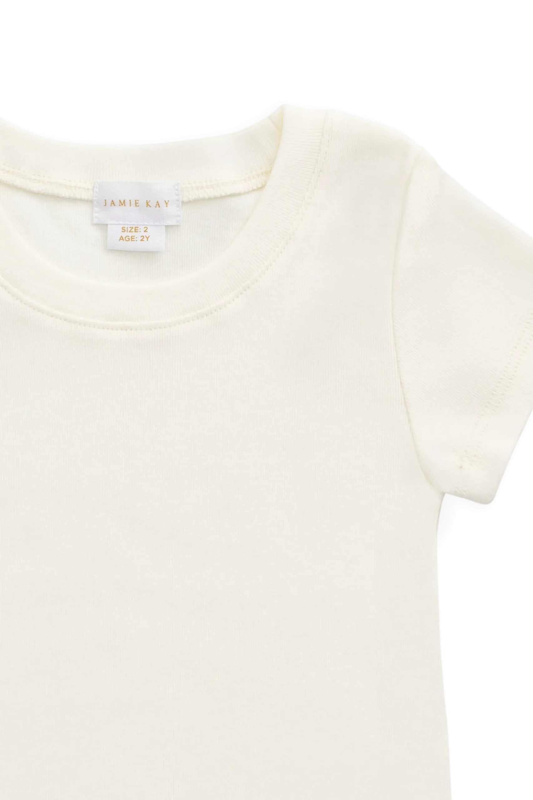 Organic Cotton Rib Helene Tee - Parchment