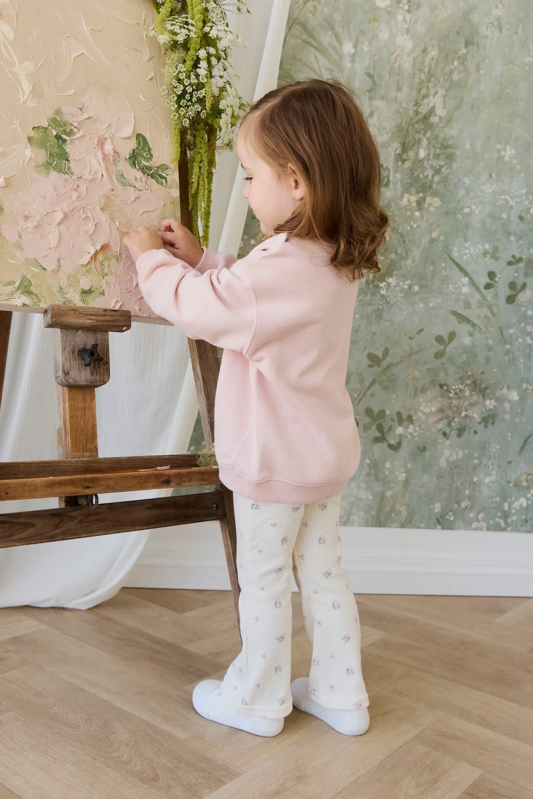 Organic Cotton Rib Winslet Pant - Emma Whisper
