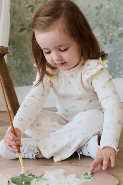 Organic Cotton Rib Winslet Pant - Emma Whisper