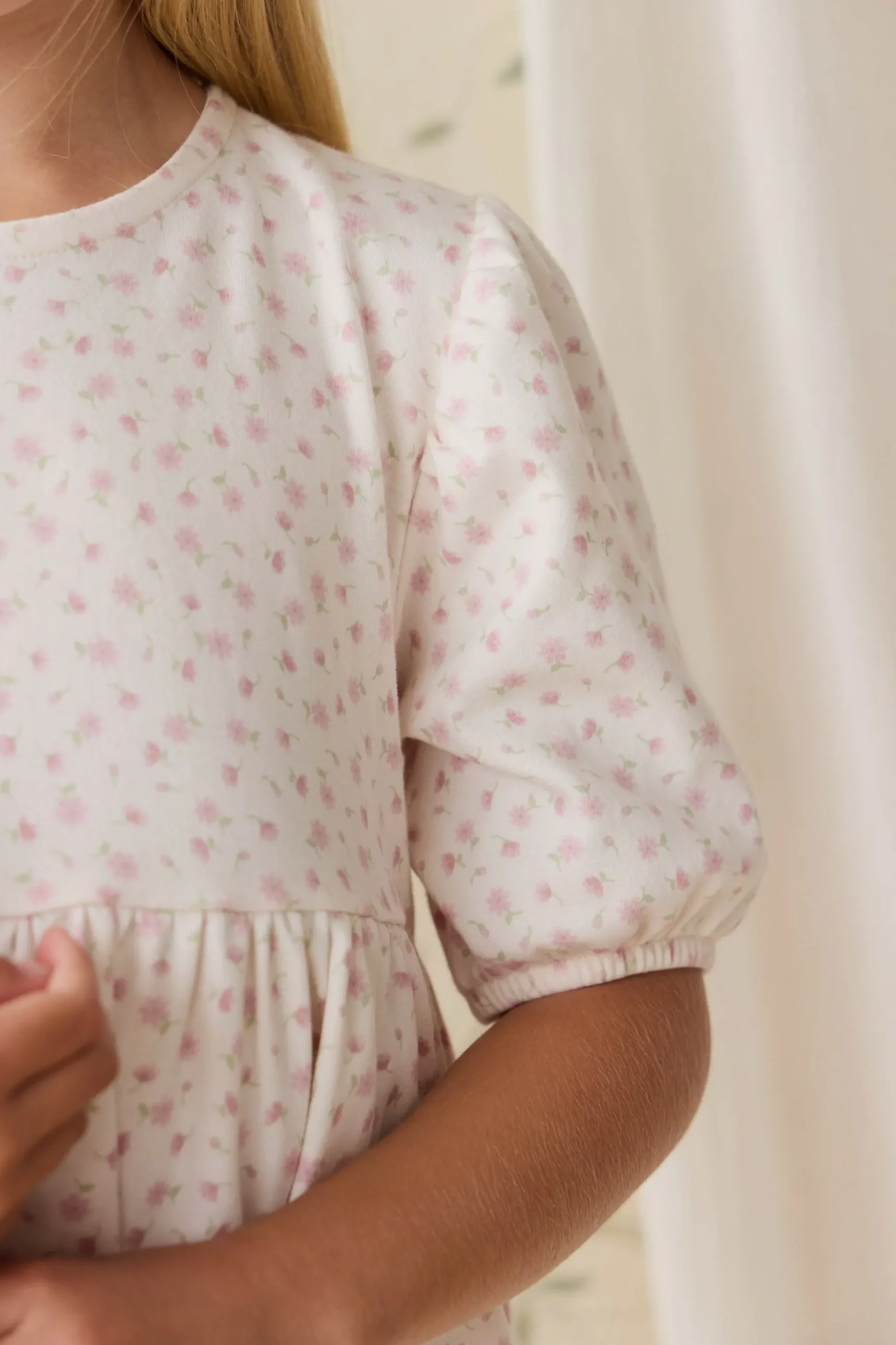 Organic Cotton Rosie Dress - Victoria Blush