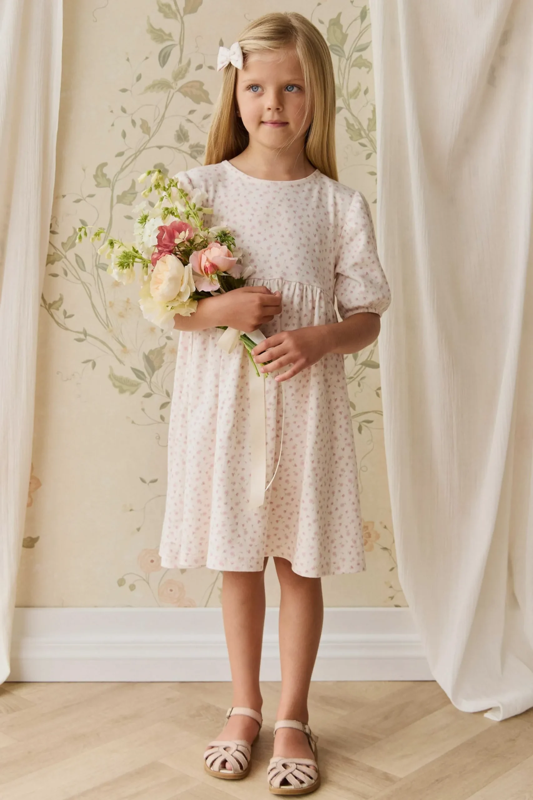 Organic Cotton Rosie Dress - Victoria Blush