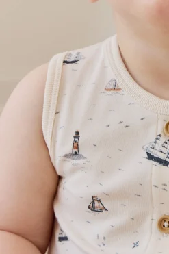 Organic Cotton Rupert Onepiece-Sailing Day