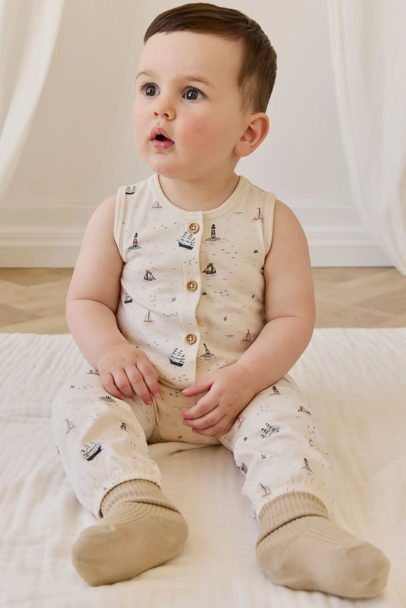Organic Cotton Rupert Onepiece-Sailing Day