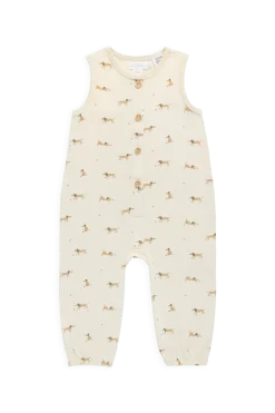 Organic Cotton Rupert Onepiece - Play Ball Cassava