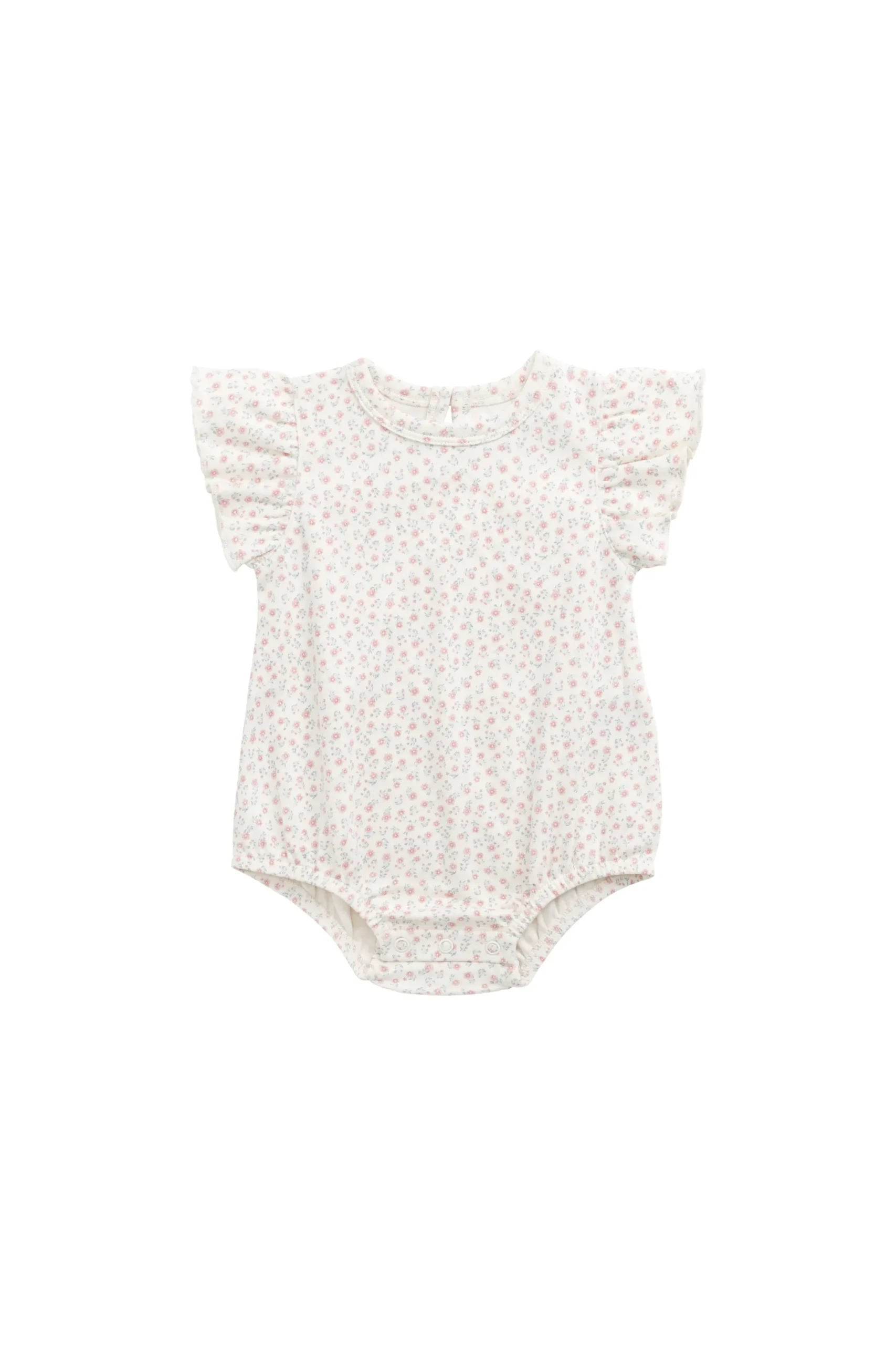 Organic Cotton Sage Onepiece - Posy Garden Pink