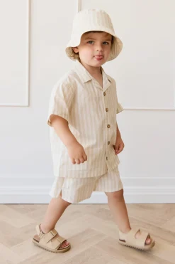 Organic Cotton Silas Short - Variegated Stripe Foam
