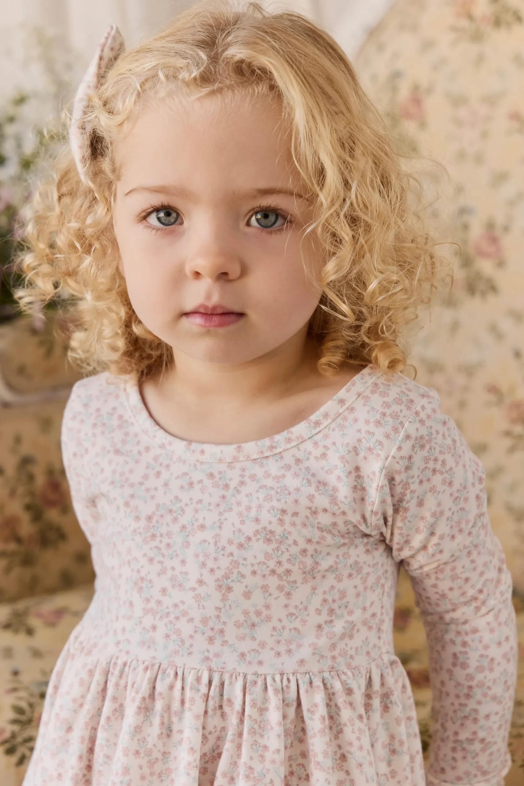 Organic Cotton Tallulah Dress - Posy Milk