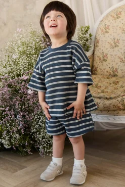 Organic Cotton Waffle Leith Short - Dreamer Stripe Captain