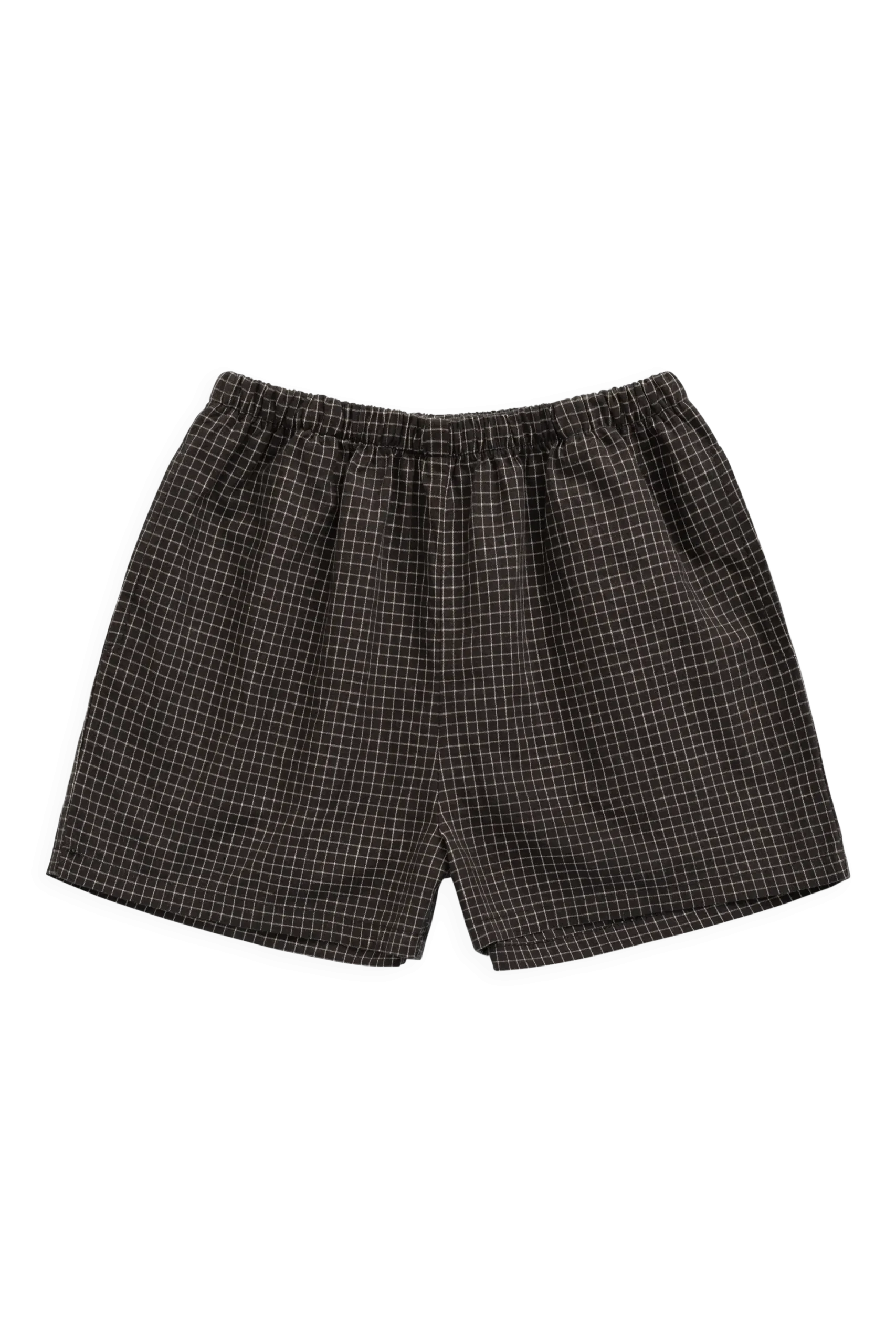 Organic Cotton Wilder Short - Basalt Grid