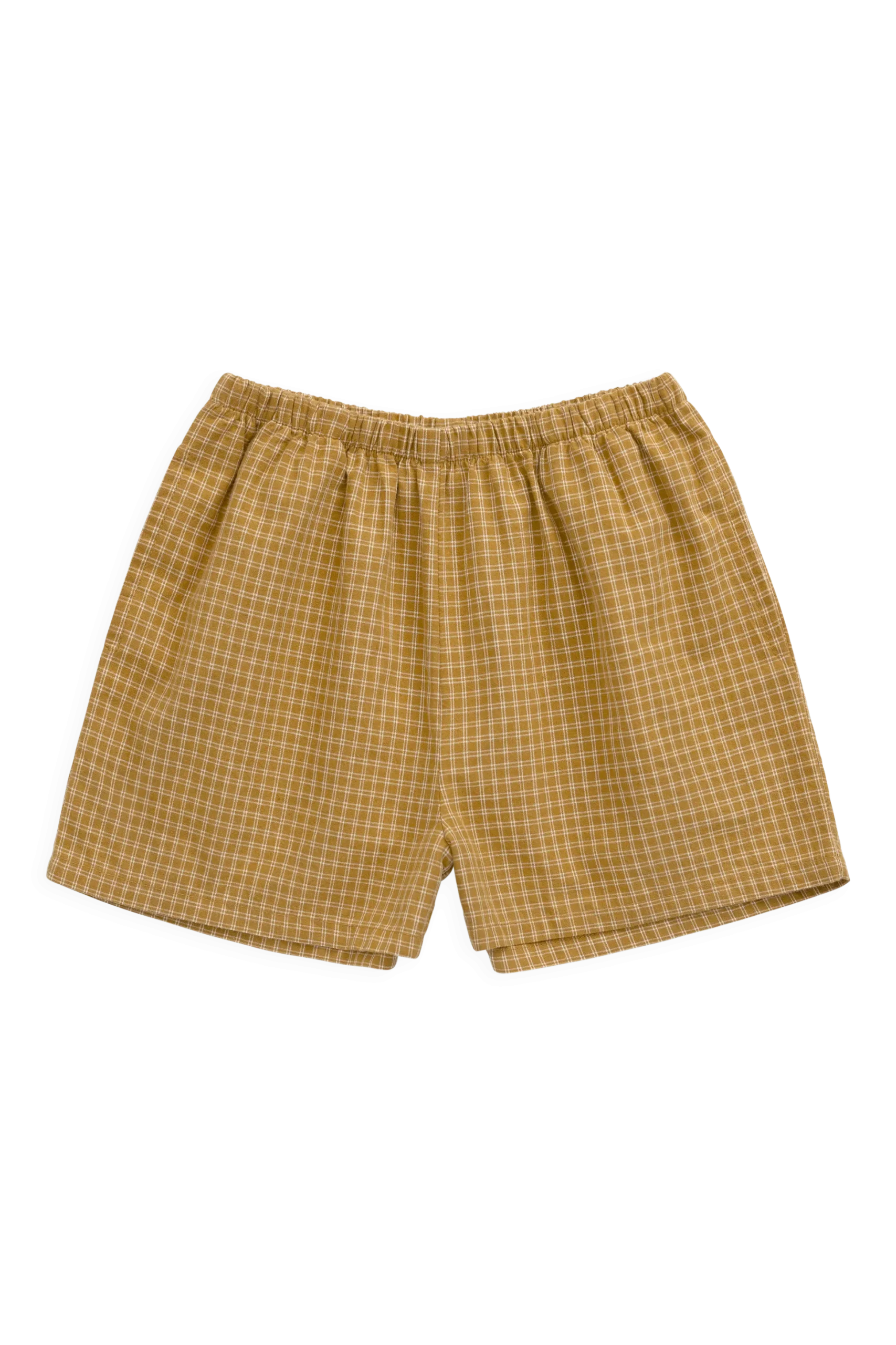 Organic Cotton Wilder Short - Windowpane Check Buckwheat