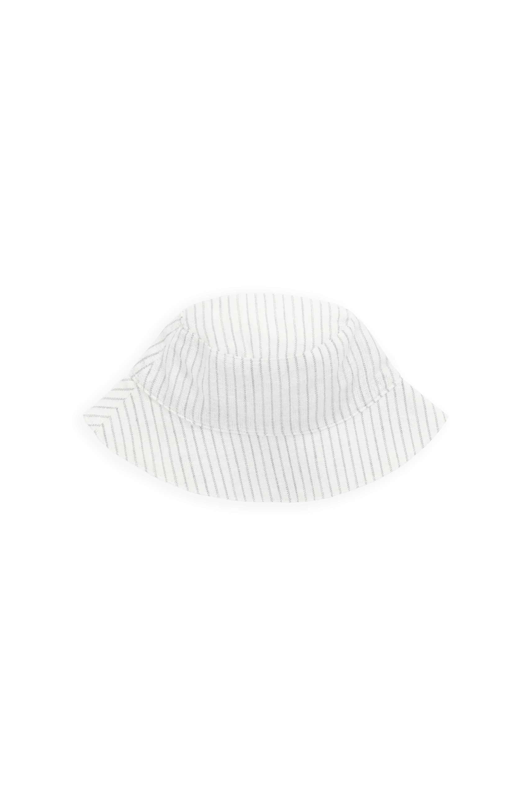 Organic Cotton Woven Bucket Hat-Mini Pinstripe Parchment / Dawn