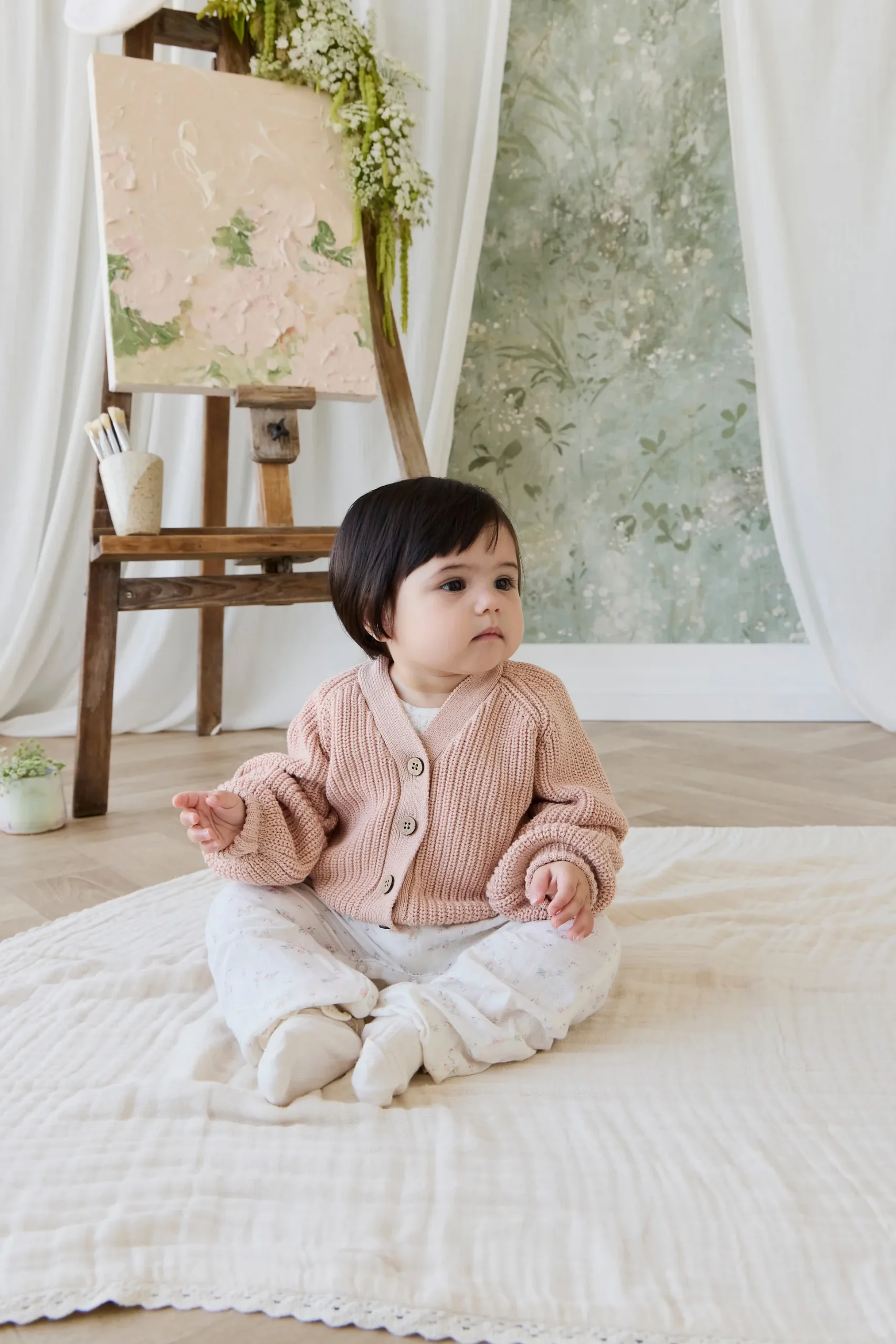 Paloma Cardigan - Rose Mist