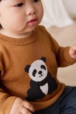 Panda Knit Jumper - Suede