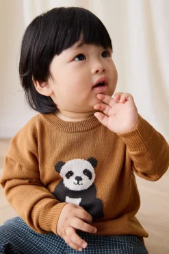 Panda Knit Jumper - Suede
