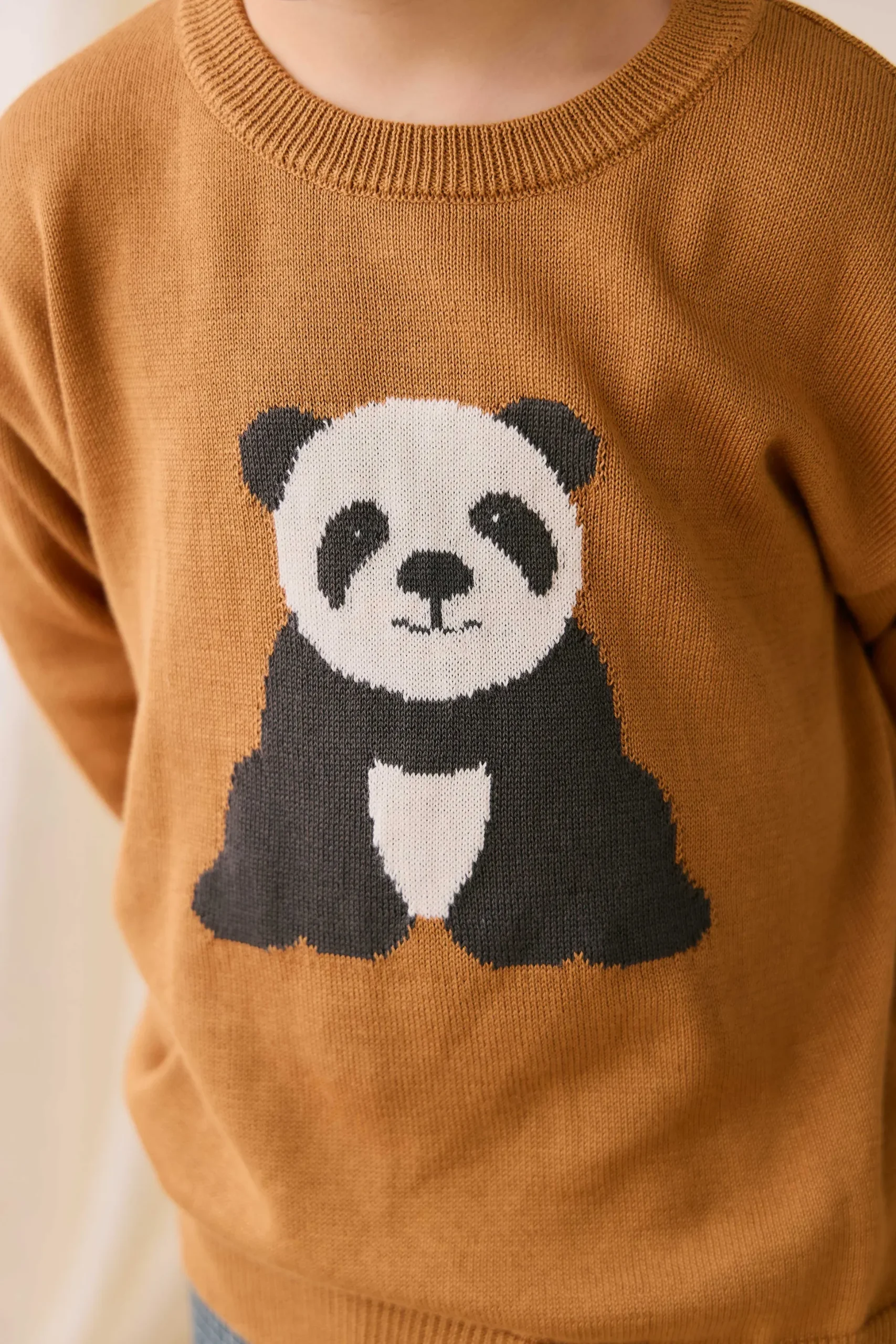 Panda Knit Jumper - Suede