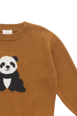 Panda Knit Jumper - Suede