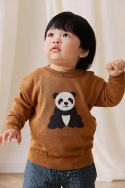 Panda Knit Jumper - Suede