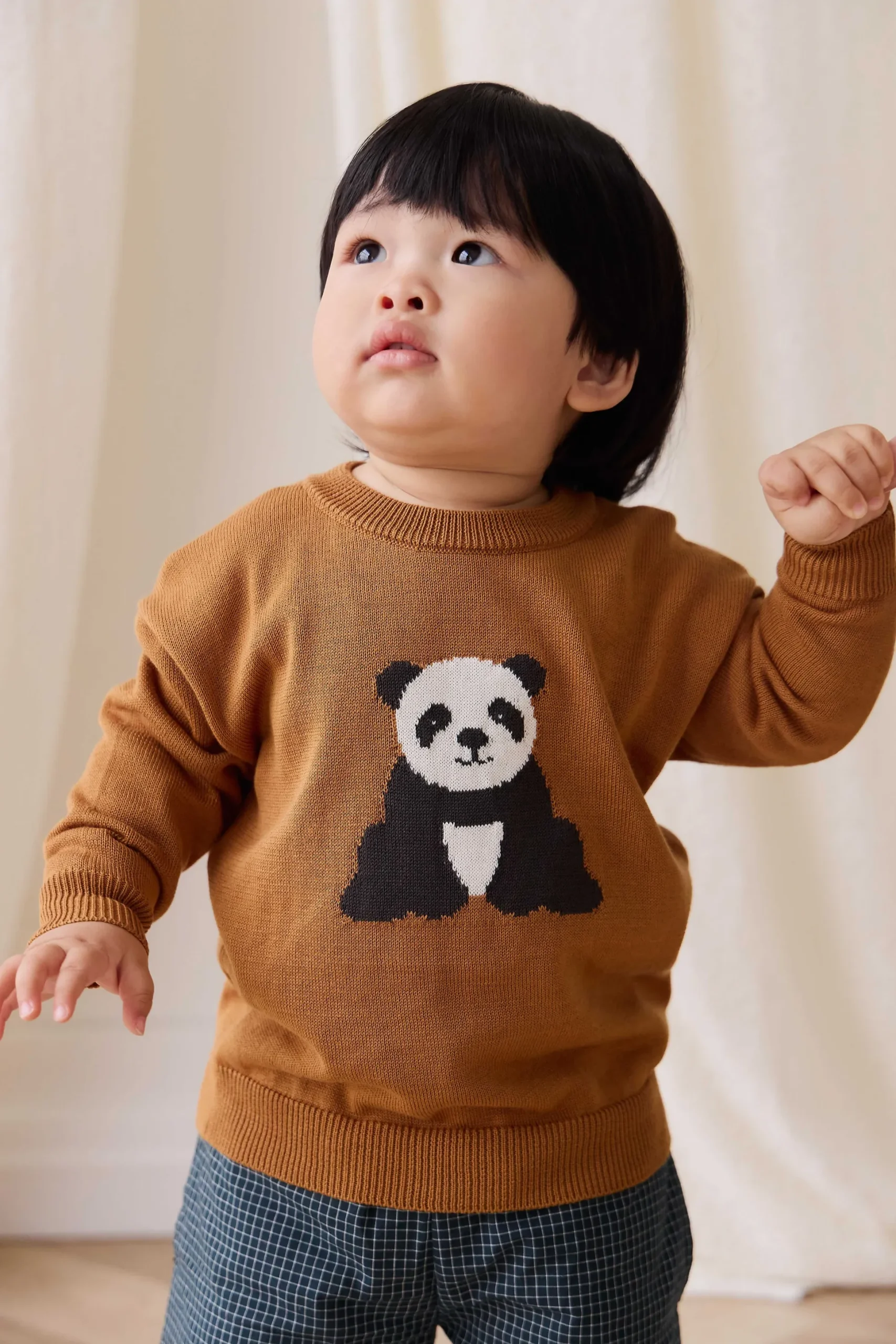 Panda Knit Jumper - Suede