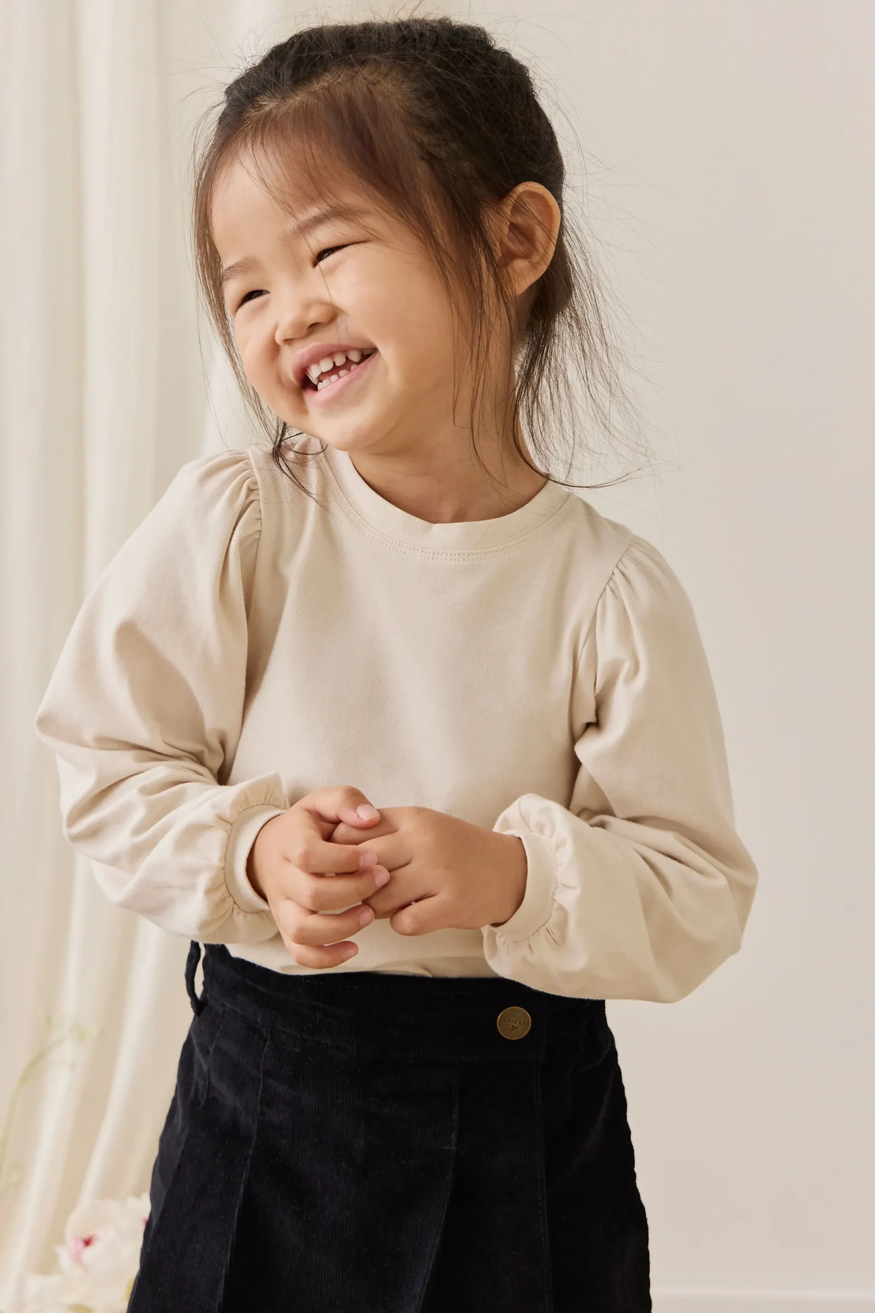 Pima Cotton Nylah Top - Vanilla