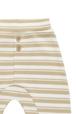 Pima Cotton Wesley Pant - Double Stripe Hay/Cloud