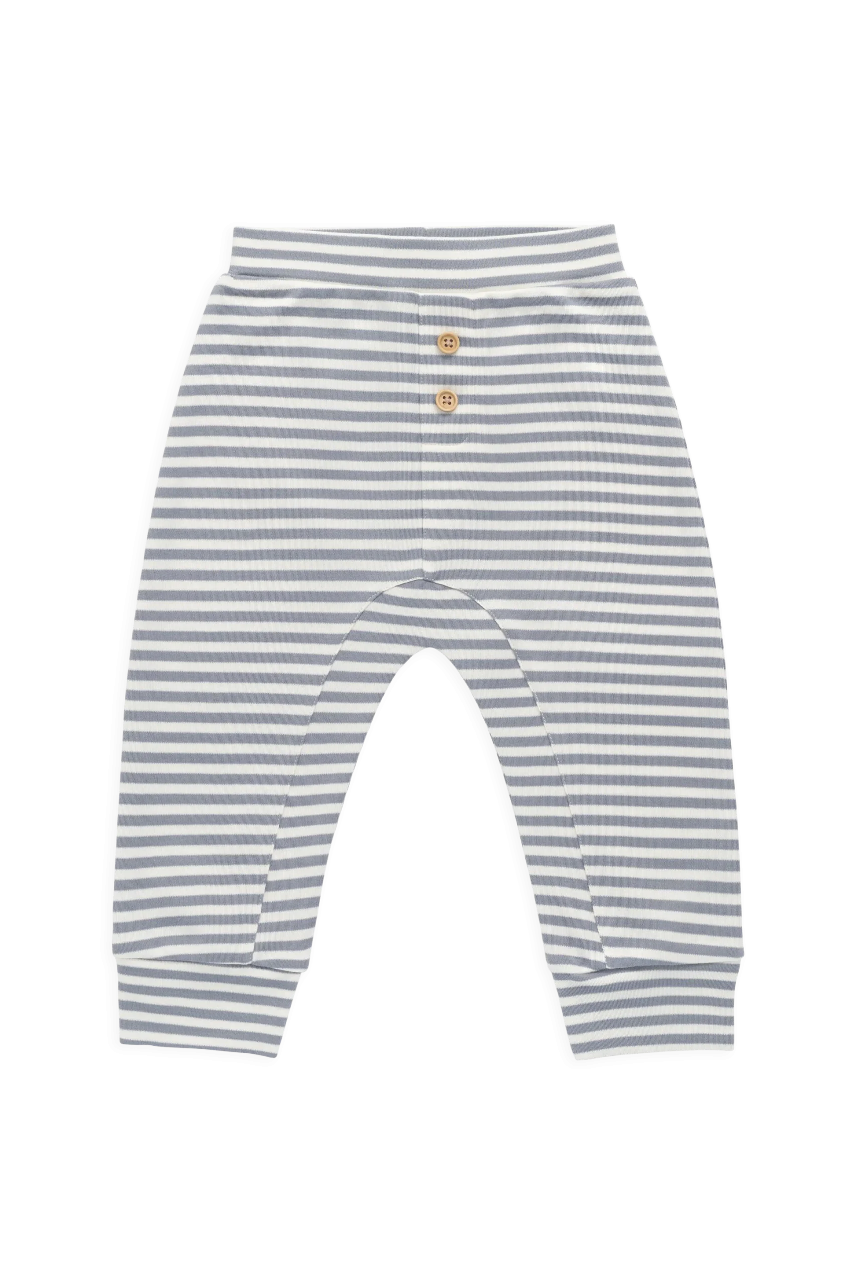 Pima Cotton Wesley Pant-Narrow Stripe Dawn / Cloud