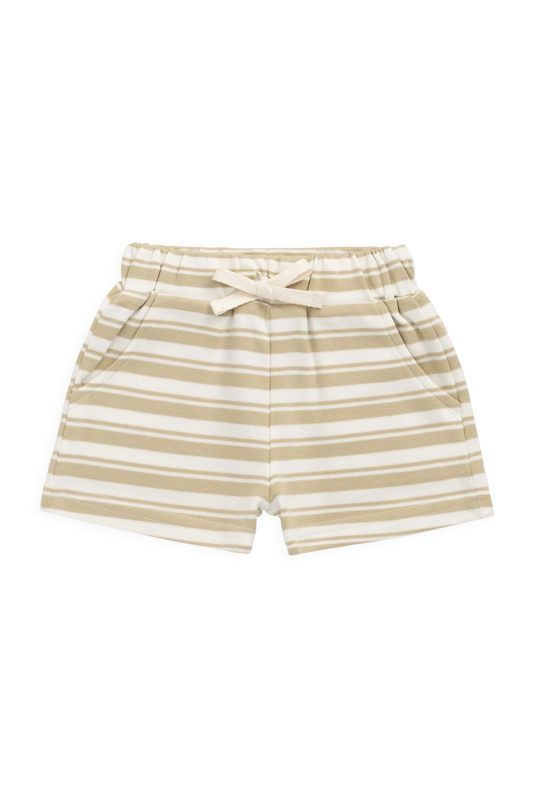 Pima Cotton Wesley Short - Double Stripe Hay/Cloud