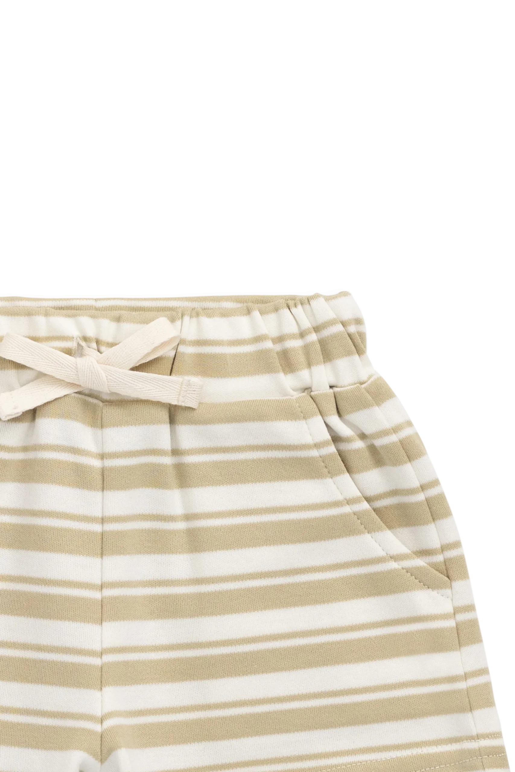 Pima Cotton Wesley Short - Double Stripe Hay/Cloud