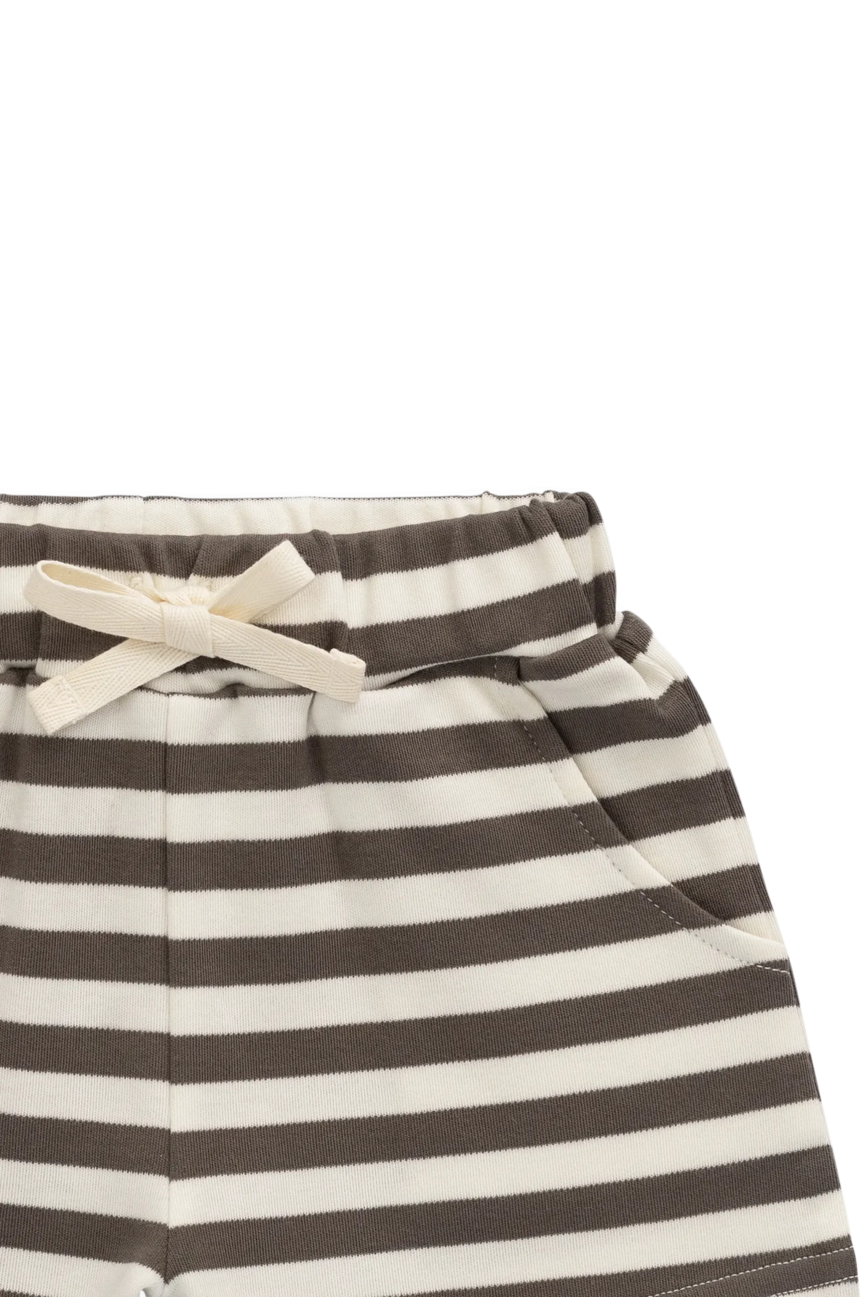 Pima Cotton Wesley Short - Essential Stripe Raku/Cloud