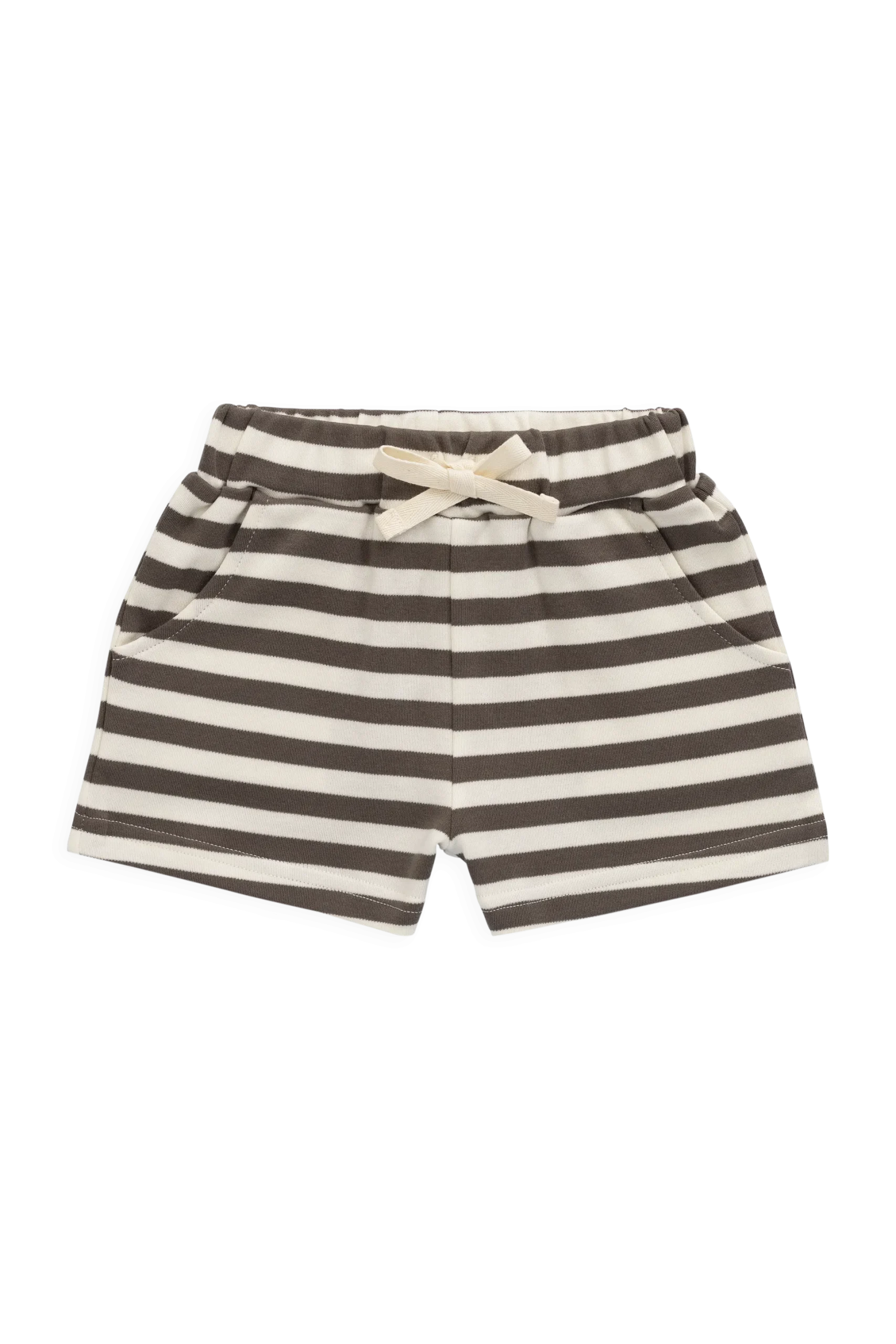 Pima Cotton Wesley Short - Essential Stripe Raku/Cloud
