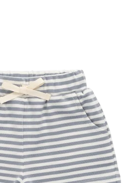 Pima Cotton Wesley Short-Narrow Stripe Dawn / Cloud