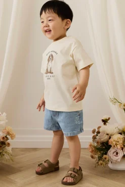 Reid Denim Short - Bowie Bear Denim