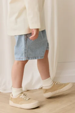 Reid Denim Short - Holiday Stripe