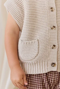 Rome Knit Vest-Oat