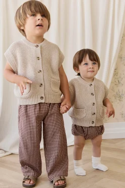 Rome Knit Vest-Oat