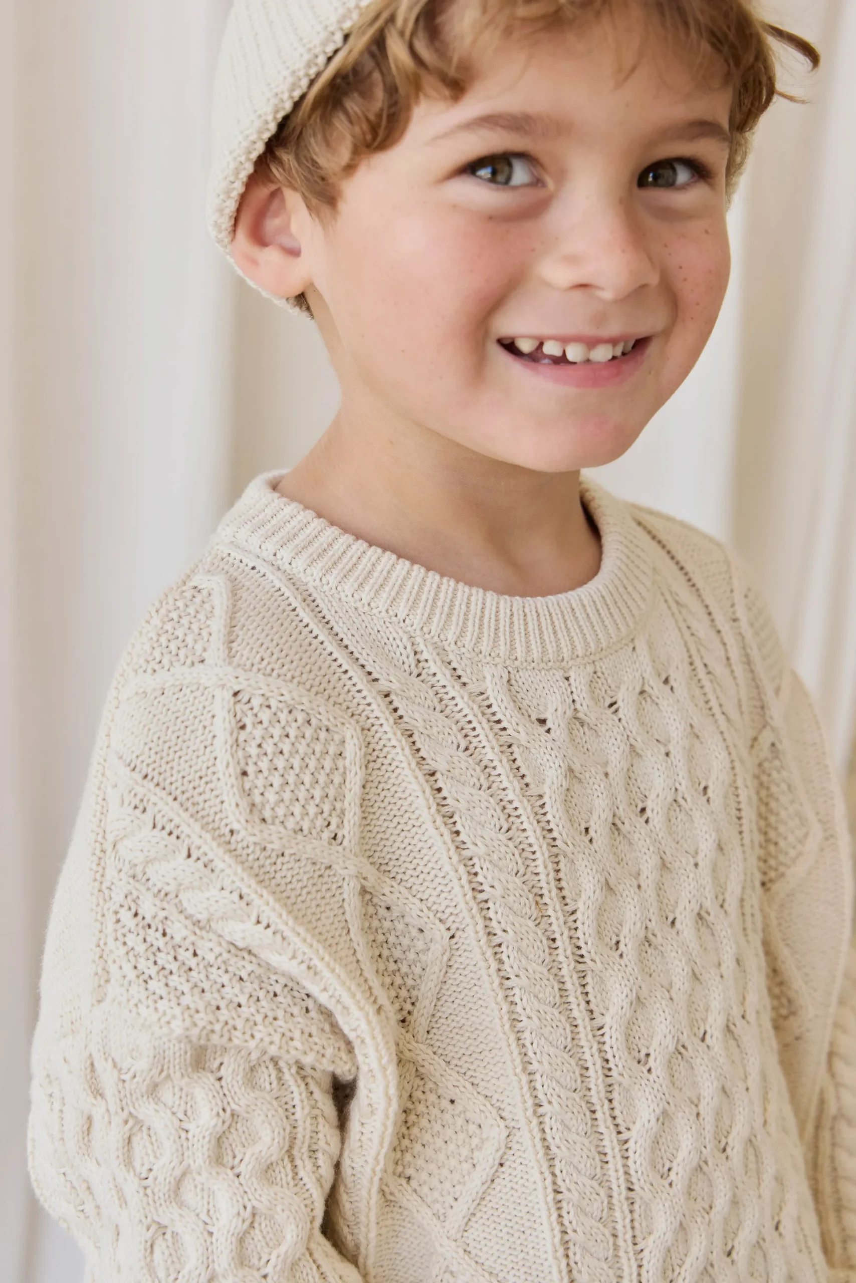 Sawyer Knit Jumper - Vanilla
