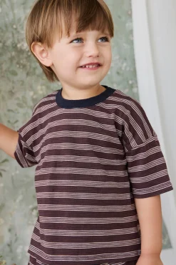 Slub Cotton Iver Tee - Regal Stripe