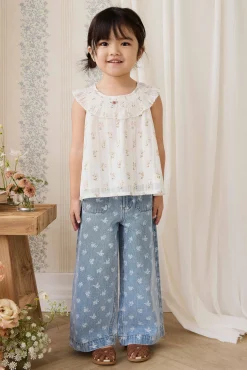 Theodora Pant - Tully Floral Denim